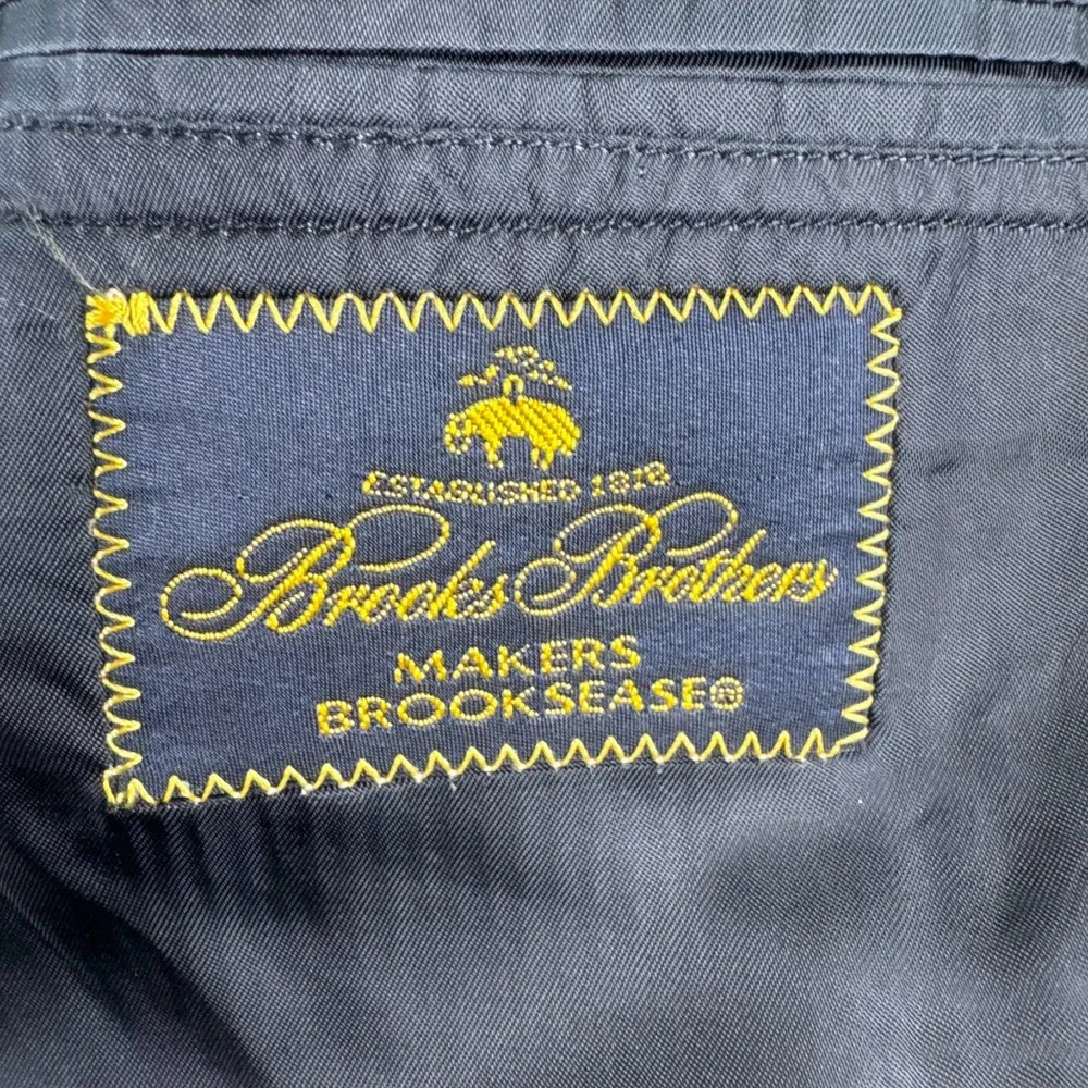 Brooks Brothers Makers Brooksease Blazer 41R Navy Wool USA Ivy Prep Sack Coat